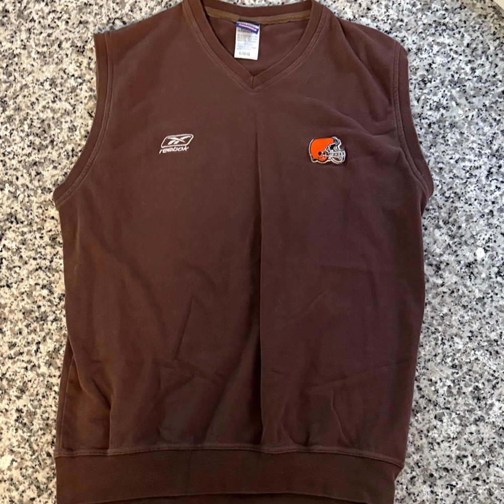 Reebok Browns V-Neck Sweater Vest
